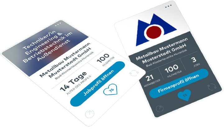 Mit den Jobcards schnell den passenden Job finden